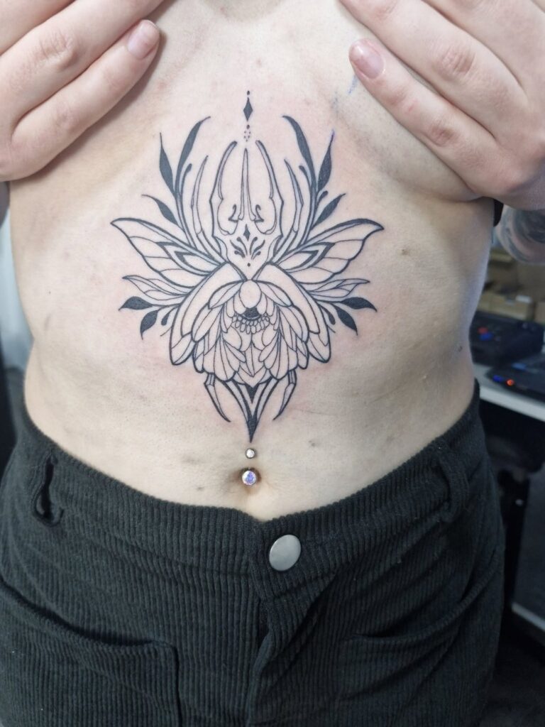 Tattoo von Rummel Art Verden – Mandala Sternum – Brust
