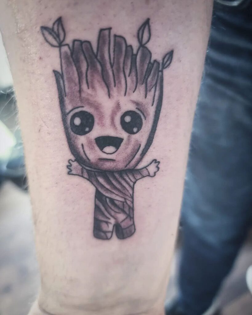 Tattoo von Rummel Art Verden – Custom Baby Groot – Color
