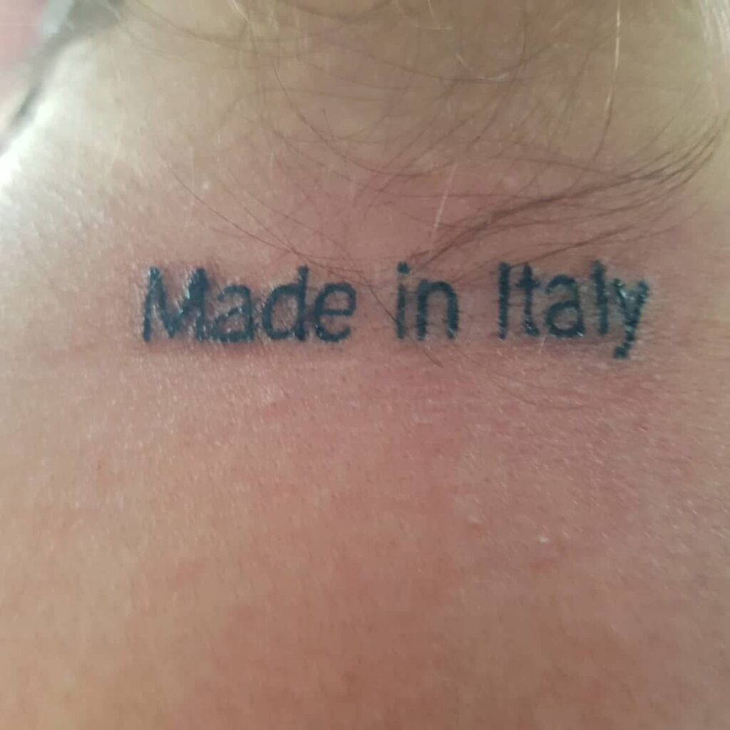 Tattoo von Rummel Art Verden – Custom Schriftzug Made in Italy